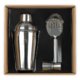 Gray metal cocktail set, 3-piece.