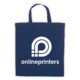Dark blue cotton bag with carrying handles.