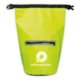Yellow, waterproof bag with roll closure and outer pocket.