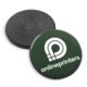Round fridge magnet.