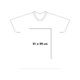 White cotton T-shirt with short sleeves and round neck.