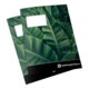 Paper folder with flaps and window.