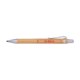 Wood-colored inkless pen with clip.
