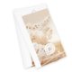 Paper product tag with a hole for hanging.