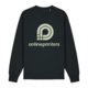 Dark gray cotton sweatshirt, unisex.