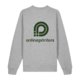 Grey heather sweatshirt in organic cotton, unisex.