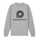 Grey heather unisex sweatshirt made of organic cotton.