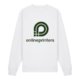 White organic cotton sweatshirt in a unisex cut.