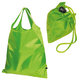 Apple green transforming bag with drawstring and small pouch.