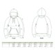 Fabric Unisex Hoodie with hood and kangaroo pocket.
