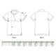 Cotton polo shirt, unisex, with short button placket.