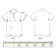 Fabric unisex polo shirt with short sleeves and button placket.