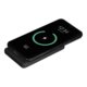 Black power bank with 5,000 mAh charging capacity.