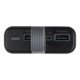 Transparent power bank with multiple USB ports.