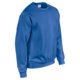 Royal blue cotton-polyester sweatshirt with crew neck.