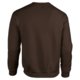 Dark brown cotton-polyester blend men's sweatshirt.