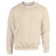 Sand-colored men's sweatshirt made of cotton blend with a round neckline.