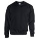Black cotton-blend sweatshirt for men.