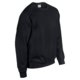 Black cotton blend sweatshirt for men with crew neck.