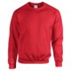 Red men's sweatshirt made of cotton blend with crew neck.