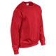Red men's crew neck sweatshirt made of cotton blend.