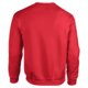 Red men's sweatshirt made of cotton blend with long sleeves.