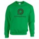 Green blend fabric sweatshirt for men.