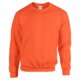 Orange men's sweatshirt in cotton blend with round neck and long sleeves.