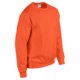 Orange men's sweatshirt made of cotton blend with round neck.