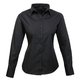 Black poplin blouse in cotton blend for women.