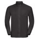 Black Oxford shirt in cotton blend with long sleeves.