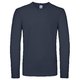 Navy blue cotton long-sleeve shirt for men.