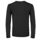 Black cotton long-sleeve shirt for men.