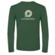 Dark green cotton long-sleeve shirt for men.