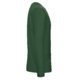 Dark green cotton long-sleeve shirt with round neck.