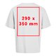 White cotton oversized T-shirt, Unisex.