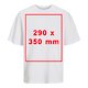 White cotton oversized t-shirt, unisex.