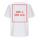 White premium material women's t-shirt with short sleeves.