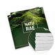 Natural paper catalog with perfect binding.