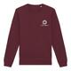 Burgundy organic cotton and polyester sweatshirt, unisex.