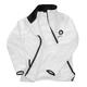 White polyester softshell jacket for men with zipper.