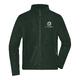 Dark green polyester fleece jacket with full zipper.