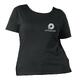 Black women's T-shirt in organic cotton with short sleeves.