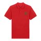 Red organic cotton polo shirt for men.