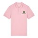 Pink organic cotton polo shirt for men.