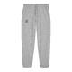 Gray fabric jogging pants with drawstring.