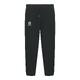 Black organic cotton jogging pants with drawstring.