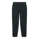 Black organic cotton sweatpants with elastic waistband.