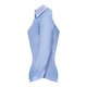 Light blue, long-sleeved shirt with collar for women.
