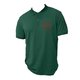 Green cotton polo shirt for men with short sleeves.